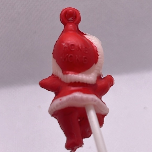 Vintage MCM Christmas Ornaments Flocked Felted Elf, Paper Mache Drummer Santa - Picture 7 of 16